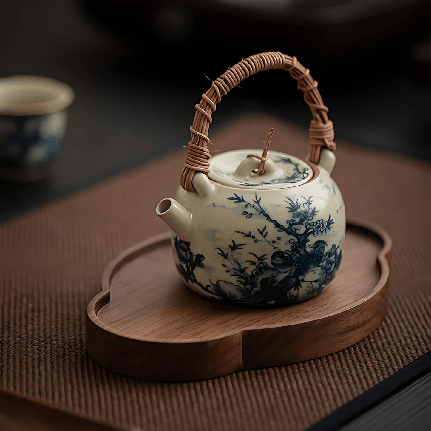 TEA TIME ESSENTIALS TEA White and Blue Blue and White Underglaze Teapot