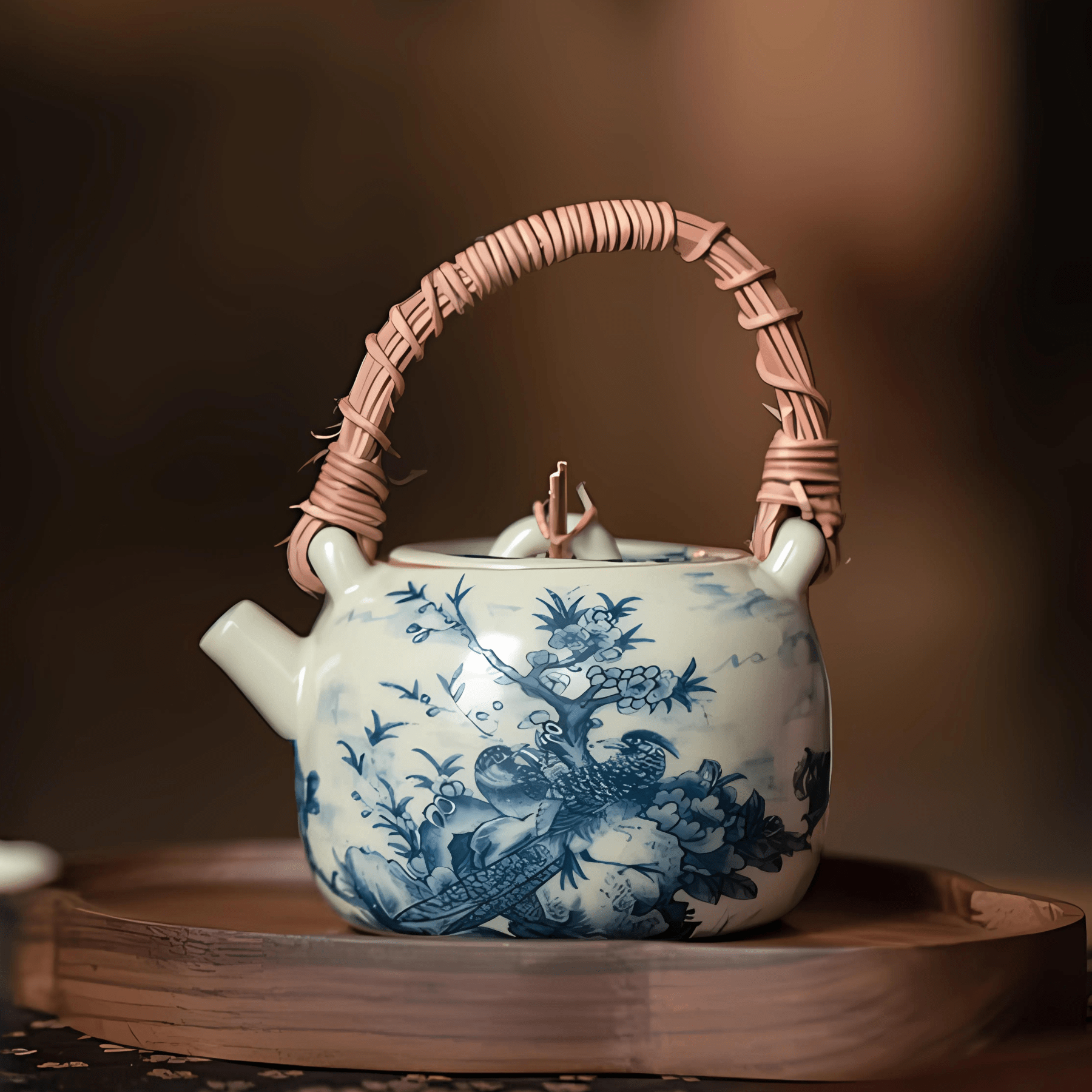 TEA TIME ESSENTIALS TEA White and Blue Blue and White Underglaze Teapot