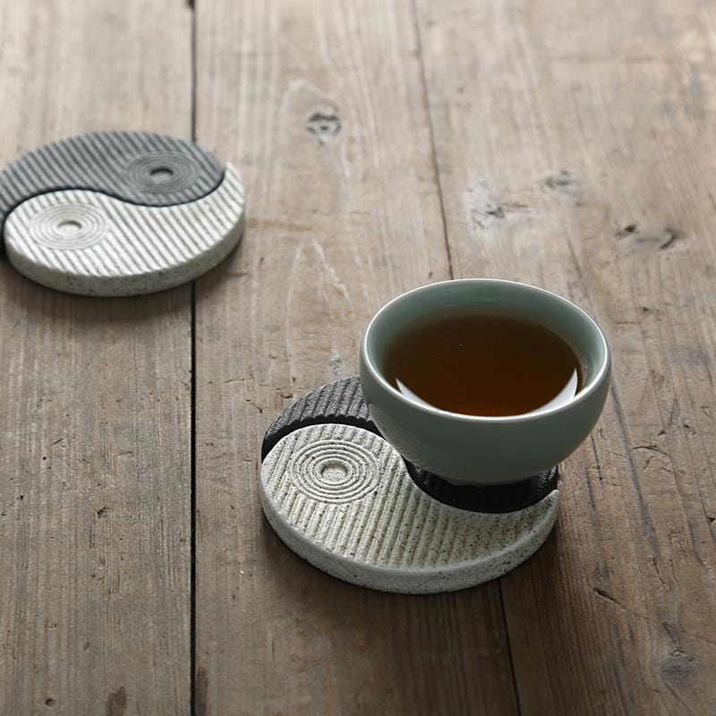 TEA TIME ESSENTIALS TEA Yin Yang Yin Yang Ceramic Tea Coaster