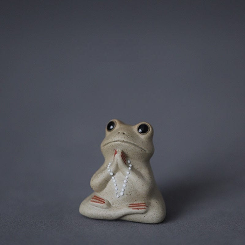 TEA TIME ESSENTIALS TEA Zen Frog Serenity: Pottery Frog Tea Ornaments