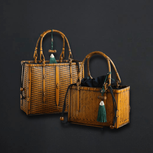 TEA TIME ESSENTIALS TEA Zen Harmony Bamboo Weave Tea Ceremony Handbag