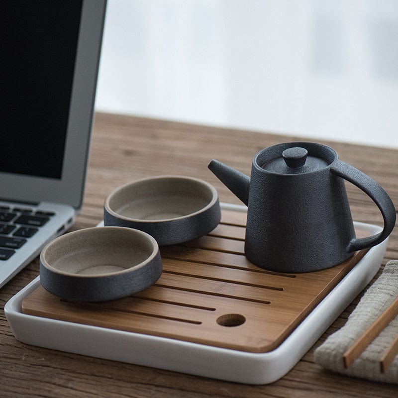 TEA TIME ESSENTIALS TEA Zen Harmony Stoneware Ceremony Tea Set