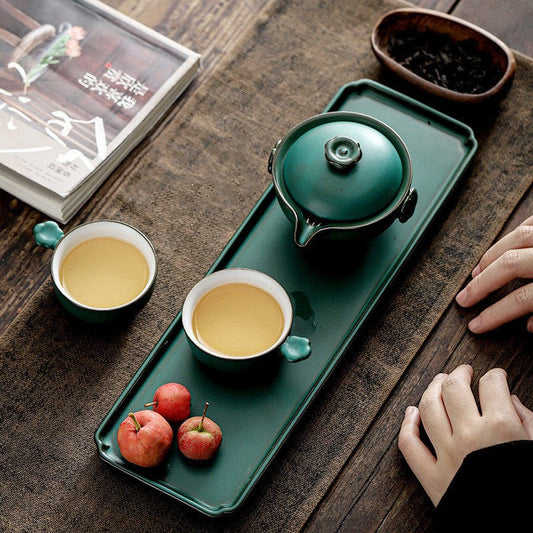 TEA TIME ESSENTIALS TEA Zen Serenity: Japanese Coarse Pottery Kung Fu Tea Set