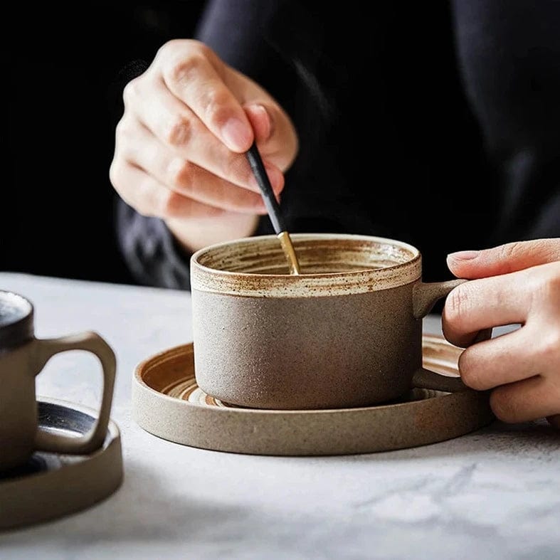 TEA TIME ESSENTIALS TEA ZenCraft Japanese Rough Pottery Tea Mug